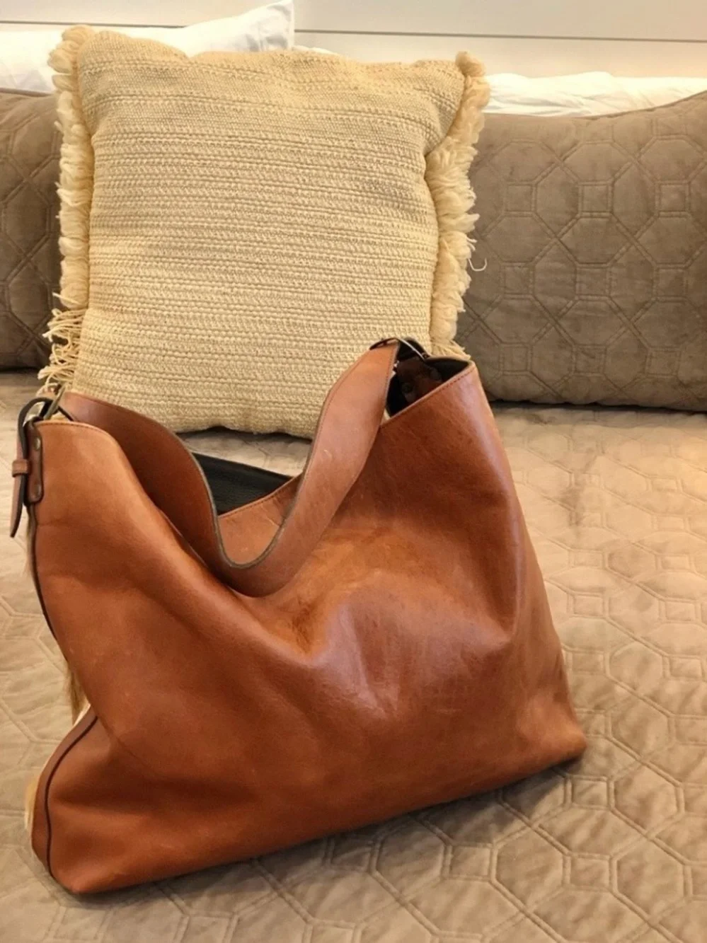 Lucchese Large Axis Deer Hair & Hide Hobo Shoulder Bag